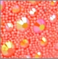 Preview: Thermoadhesive Bubbles Trim 22 mm breit pro Meter orange