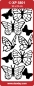 Preview: Stickerbogen 10 x 23 cm Schmetterlinge Transparent Silber