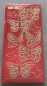 Preview: Stickerbogen 10 x 23 cm Schmetterlinge Hologramm rot
