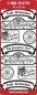 Preview: Stickerbogen 10 x 23 cm "Frohe Weihnachten und anderes" gold