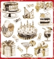 Preview: Stickerbogen Jumbo-Grösse transparent gold Geburtstag