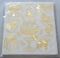 Preview: Stickerbogen Jumbo-Grösse transparent gold Geburtstag