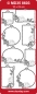 Preview: MD Sticker transparent Labels Rosen mit Loch gold