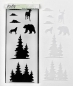 Preview: Picket Fence Studios Winter Forest Scenery 4 x 10 Inch Stencil