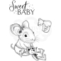 Preview: Pink Ink Designs A7 Clear Stamp Transparente Stempel Baby Mouse