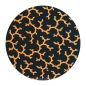 Preview: Caspari The Coral Sea Round Lacquer Placemat in Black