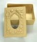 Preview: VIVA Relief-Dose Engel quadratisch m. Fenster 14 x 20 x 6 cm