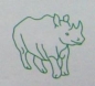 Preview: Doppelseitiger Stempel Rhino
