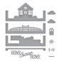 Preview: Spellbinders Cozy Home Scene Etched Dies Stanzschablone