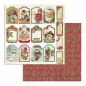 Preview: Stamperia Doppelseitiges Papier Classic Christmas Tag