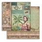 Preview: Stamperia Block Large 12 x 12 Inch mit 10 doppelseitig bedruckten Papieren Amazonia