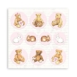 Preview: Stamperia 8 x 8 inch Small Paper Pad / 10 Papiere Background Selection Baby Dream Pink