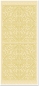 Preview: Stickerbogen 10 x 23 cm Glittersticker florale Ecken gold-glitter gelb