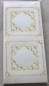 Preview: Stickerbogen 10 x 23 cm Perlmuttrahmen quadratisch gold-perlmutt-silber