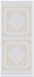 Preview: Stickerbogen 10 x 23 cm Perlmuttrahmen quadratisch gold-perlmutt-silber