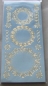 Preview: Stickerbogen 10 x 23 cm Spitzendecken rund Gold-Spiegelfolie blau