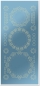 Preview: Stickerbogen 10 x 23 cm Spitzendecken rund Gold-Spiegelfolie blau