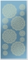 Preview: Stickerbogen 10 x 23 cm Blumenornamente Gold-Spiegelfolie blau