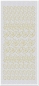 Preview: Stickerbogen 10 x 23 cm Perlmuttblätter gold-perlmutt-silber