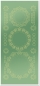 Preview: Stickerbogen 10 x 23 cm Spitzendecken rund Gold-Spiegelfolie grün