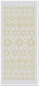 Preview: Stickerbogen 10 x 23 cm Perlmutt Eiskristalle gold-perlmutt-silber