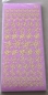 Preview: Stickerbogen 10 x 23 cm Kleine Blüten gold-perlmutt-rosa