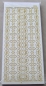 Preview: Stickerbogen 10 x 23 cm Perlmuttränder mit Spitzenmuster 1 gold-perlmutt-silber