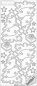 Preview: Stickerbogen 10 x 23 cm transparent Baum groß Glitter / silber
