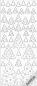 Preview: Stickerbogen 10 x 23 cm transparent Baum klein Glitter silber