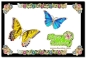 Preview: MD Sticker transparent gold Butterfly small big