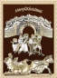 Preview: MD Sticker transparent gold Winter Horse with Sledge Pferd mit Schlitten