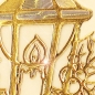Preview: MD Sticker transparent gold Ecken Laterne