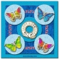 Preview: MD Sticker transparent silber Many Butterflies