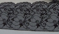 Preview: Elastische Raschelspitze 80 mm je Meter schwarz