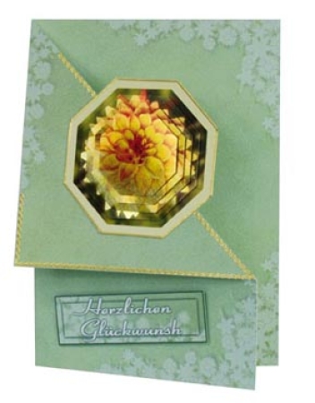 Preview: Reddy Cards Kartenpapiere A4 Schimmer Design goldgelb, grün