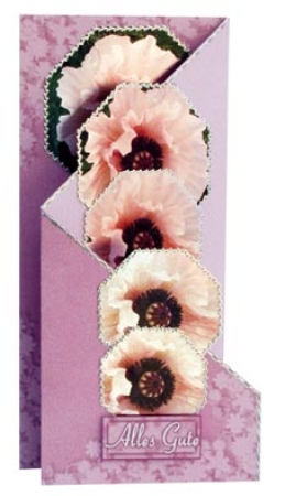 Preview: Reddy Cards Kartenpapiere A4 Schimmer Design graublau, lila