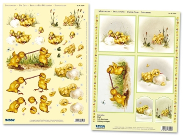 Reddy Cards 3D Stanzbogen "Küken" Set