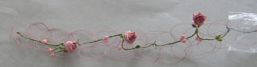TRENDY Drahtranke Rose altrosa 90 cm lang