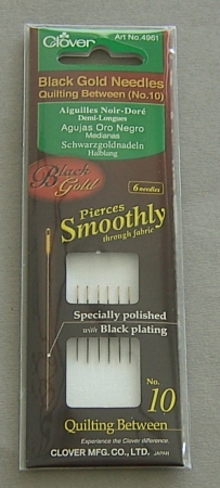 CLOVER Schwarzgoldnadeln halblang Nr. 10