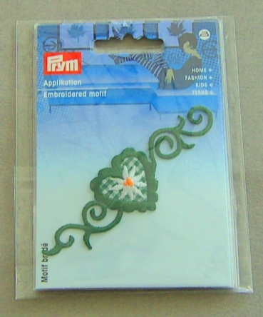 Applikation Blumenranke Tracht 9,5 x 3 cm