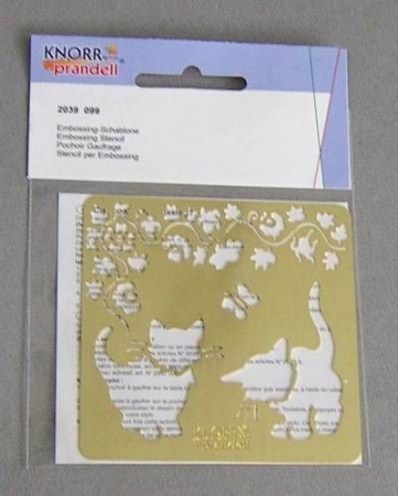 Embossing Schablone Kätzchen 8 x 8 cm