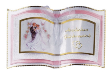 Preview: Stanzbogen mit Goldrand für Prägeboard Miniboox Hochzeit