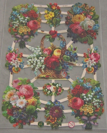 Poesiebild 24 x 17 cm Bunter Blumenbogen hoch