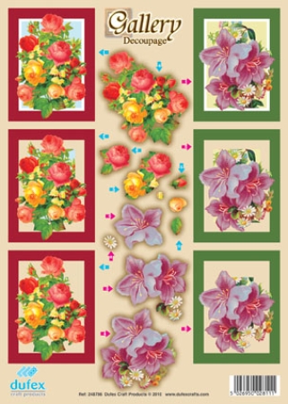 Dufex Stanzbogen Gallery, Rosen und Blumen