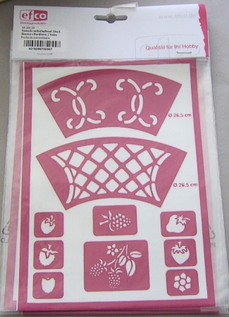 Efco Stencil Beeren und Bordüren 10 teilig