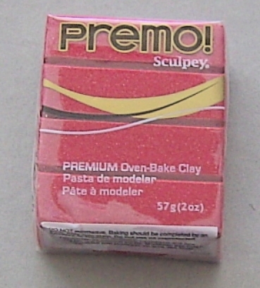Modelliermasse PREMO Sculpey 57 Gramm perlmutt rot