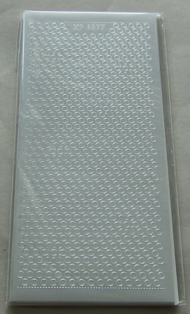 Stickerbogen Polka Dots / Polka Stippen silber