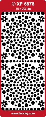Preview: Stickerbogen Polka Dots diverse Formen blue