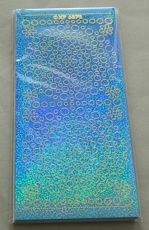 Stickerbogen Polka Dots diverse Formen sky blue
