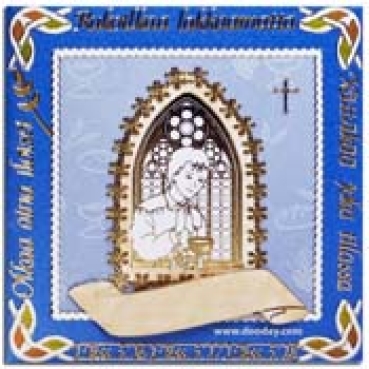 Preview: Stickerbogen 10 x 23 cm Aufkleber Transparent Christmas Tree silber